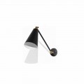 Metalen wandlamp met details in goudkleurige afwerking Made in Italy - Zaira