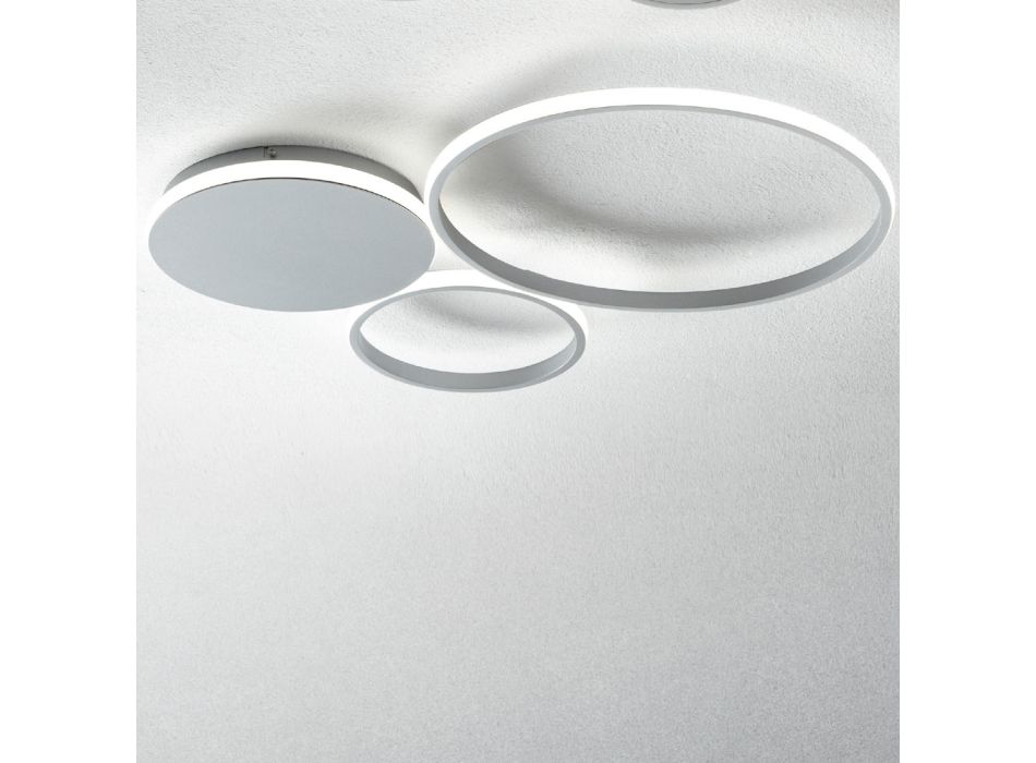 Wandlamp in gelakt metaal met LED modern design - Punto Viadurini