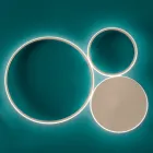 Wandlamp in gelakt metaal met LED modern design - Punto Viadurini