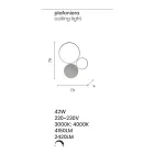 Wandlamp in gelakt metaal met LED modern design - Punto Viadurini