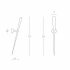 Wandlamp van gelakt metaal met geïntegreerde LED Made in Italy - Throne Viadurini