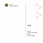 Wandlamp in modern design Brass Ø9xh.9xsp.9 cm Venus Viadurini