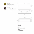 Wandlamp in messing en roestvrij Ø49xh.10xsp.9 cm Blandine Viadurini