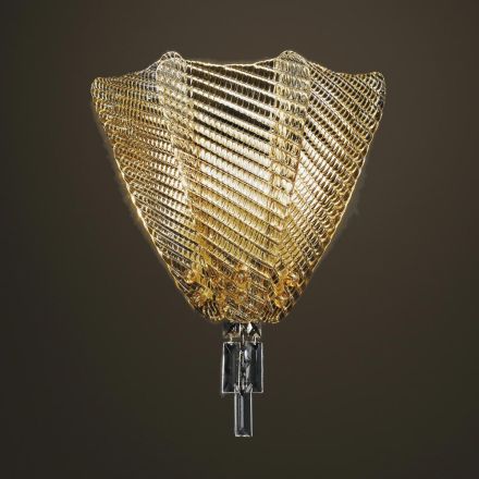 Amberkleurige Venetië glazen wandlamp Made in Italy - Fabiana Viadurini