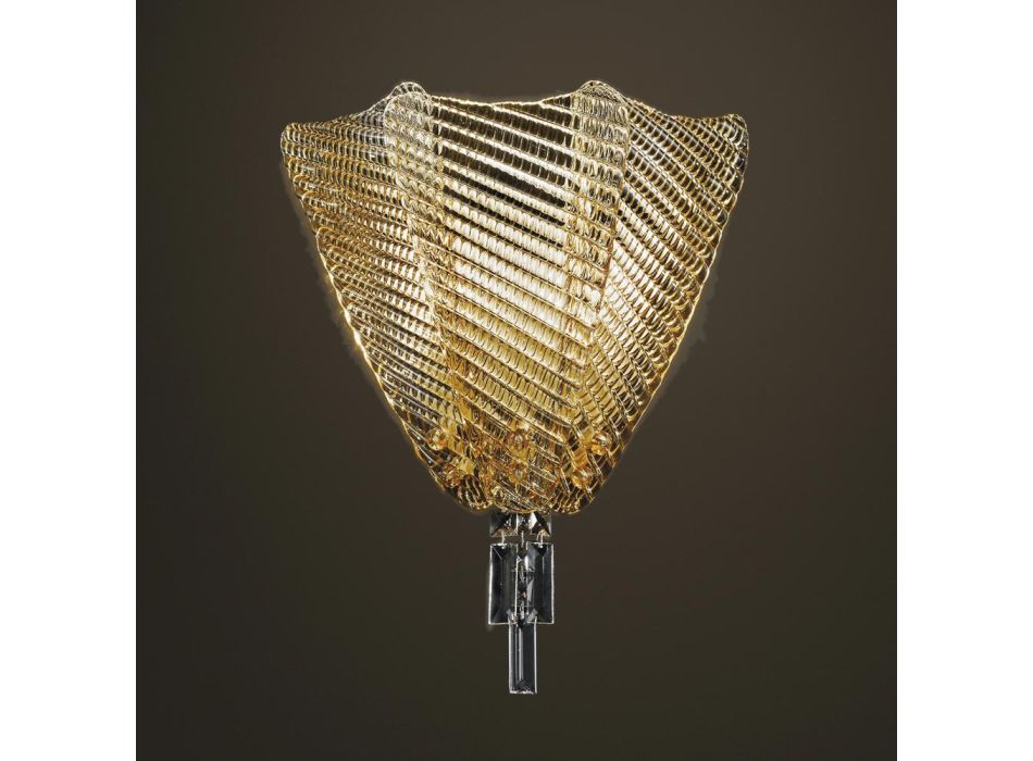 Amberkleurige Venetië glazen wandlamp Made in Italy - Fabiana Viadurini