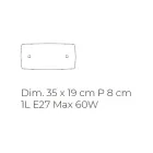 Handgeblazen parelmoer glazen wandlamp in Venetië - Chrystal Viadurini