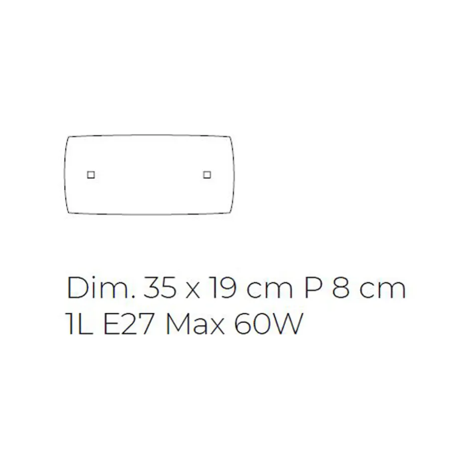 Handgeblazen parelmoer glazen wandlamp in Venetië - Chrystal Viadurini