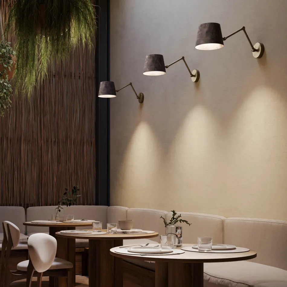 Reporter Il Fanale verstelbare industriële wandlamp Viadurini