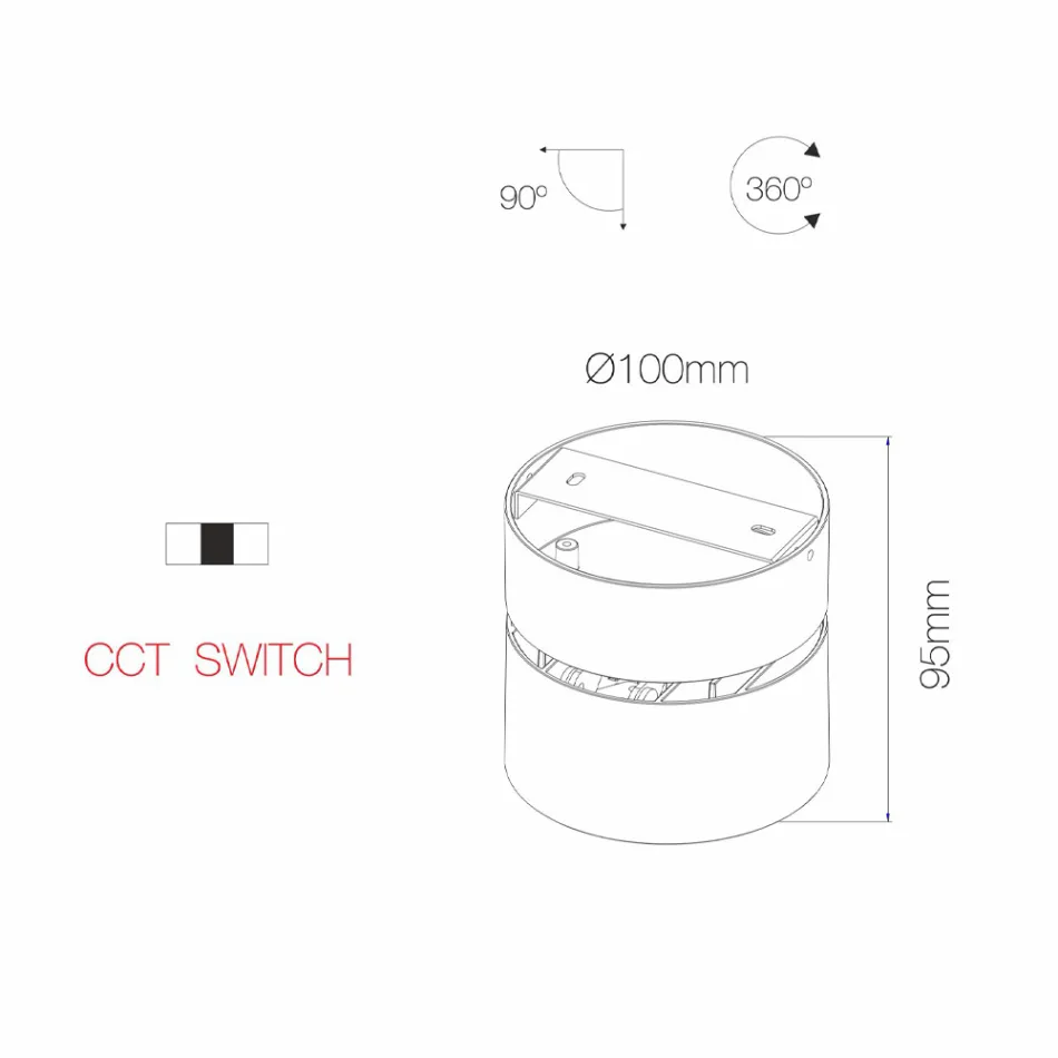 14W led-wandlamp voor binnen in wit of zwart aluminium - China Viadurini