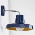 Moderne wandlamp in Toscaanse maiolica en messing, Rossi - Toscot