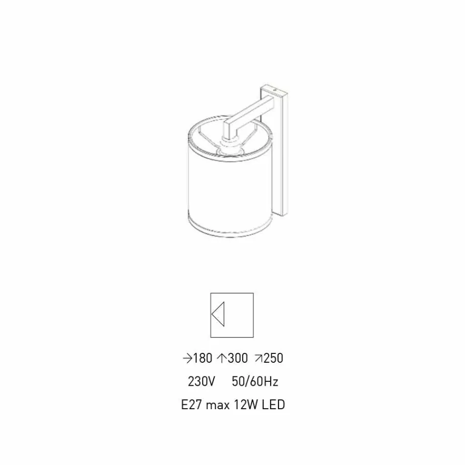 Moderne metalen wandlamp met linnen lampenkap gemaakt in Italië - Bali Viadurini