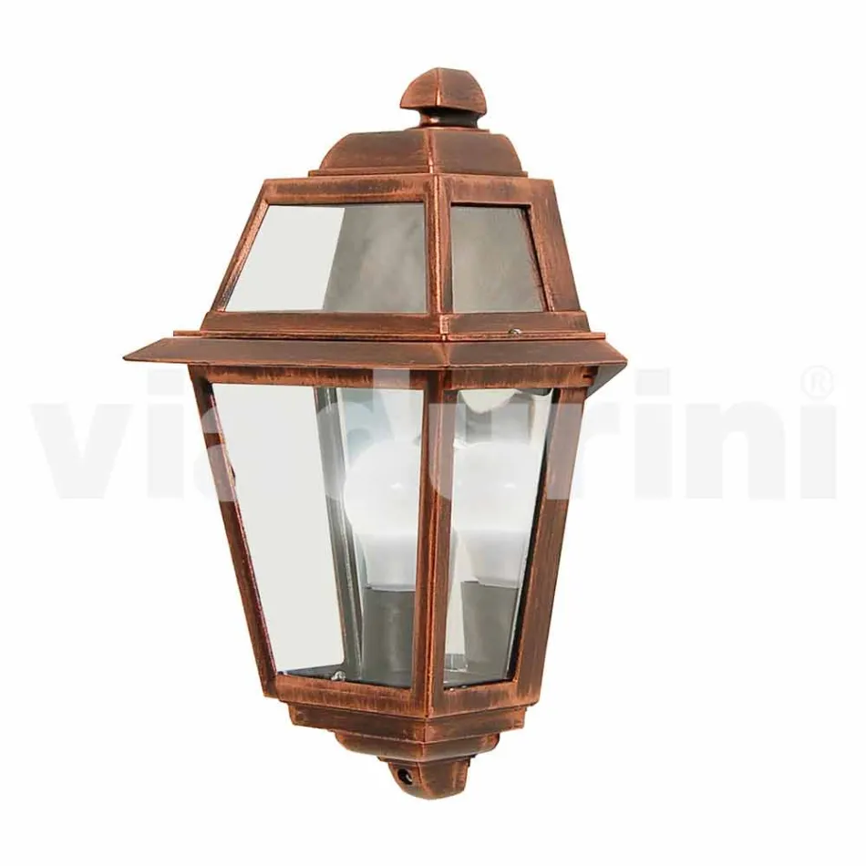 Wandlamp voor klassiek buiten gemaakt in Italië, Kristel aluminium Viadurini