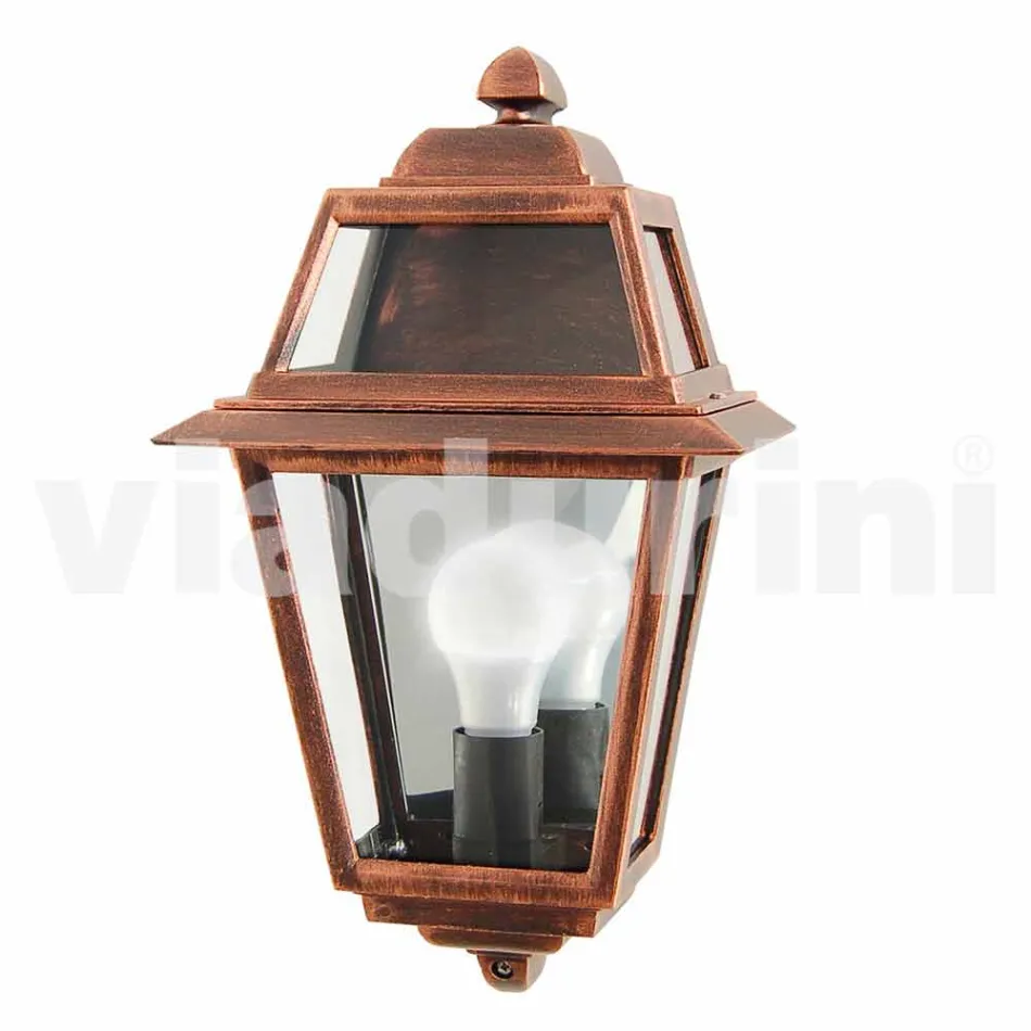 Wandlamp voor klassiek buiten gemaakt in Italië, Kristel aluminium Viadurini