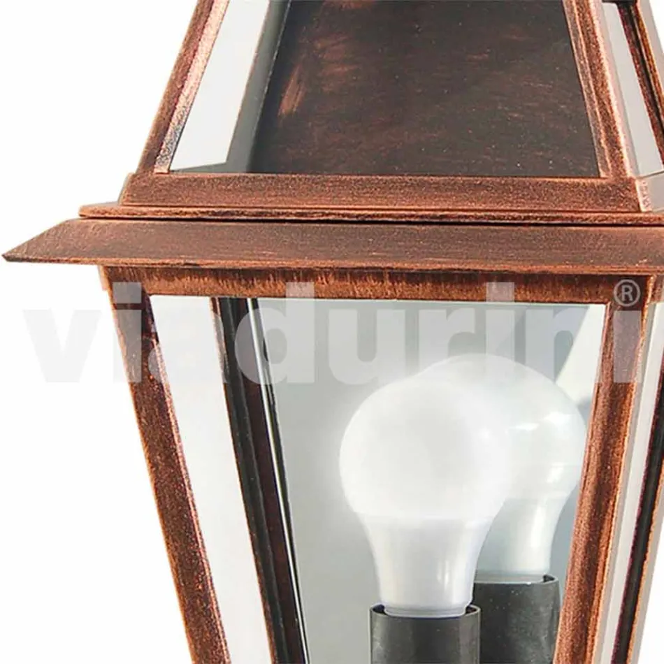 Wandlamp voor klassiek buiten gemaakt in Italië, Kristel aluminium Viadurini