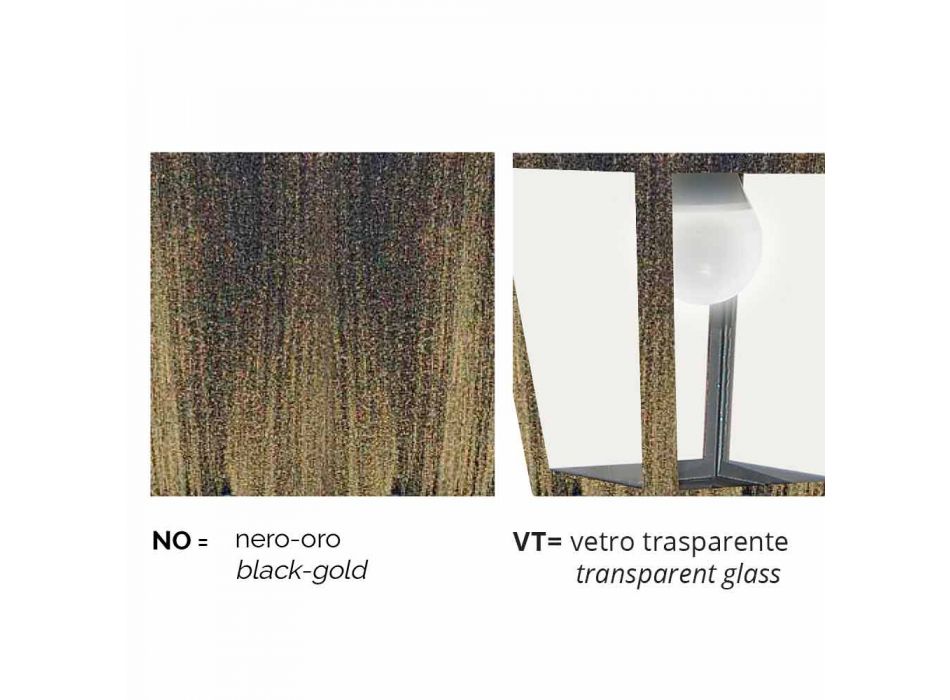Wandlamp voor klassiek buiten gemaakt in Italië, Kristel aluminium Viadurini