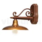 Buitenwandlamp van aluminium en messing Made in Italy - Adela Viadurini