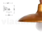 Buitenwandlamp van aluminium en messing Made in Italy - Adela Viadurini