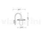 Buitenwandlamp in grijs aluminium Made in Italy - Belen Viadurini