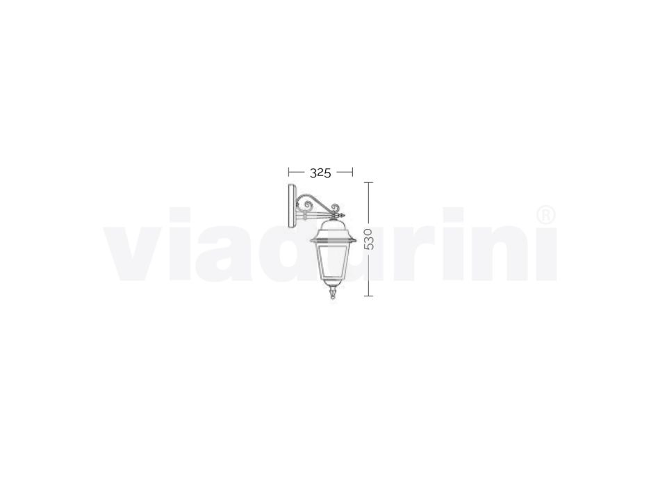 Buitenwandlamp van aluminium gemaakt in Italië, Aquilina Viadurini