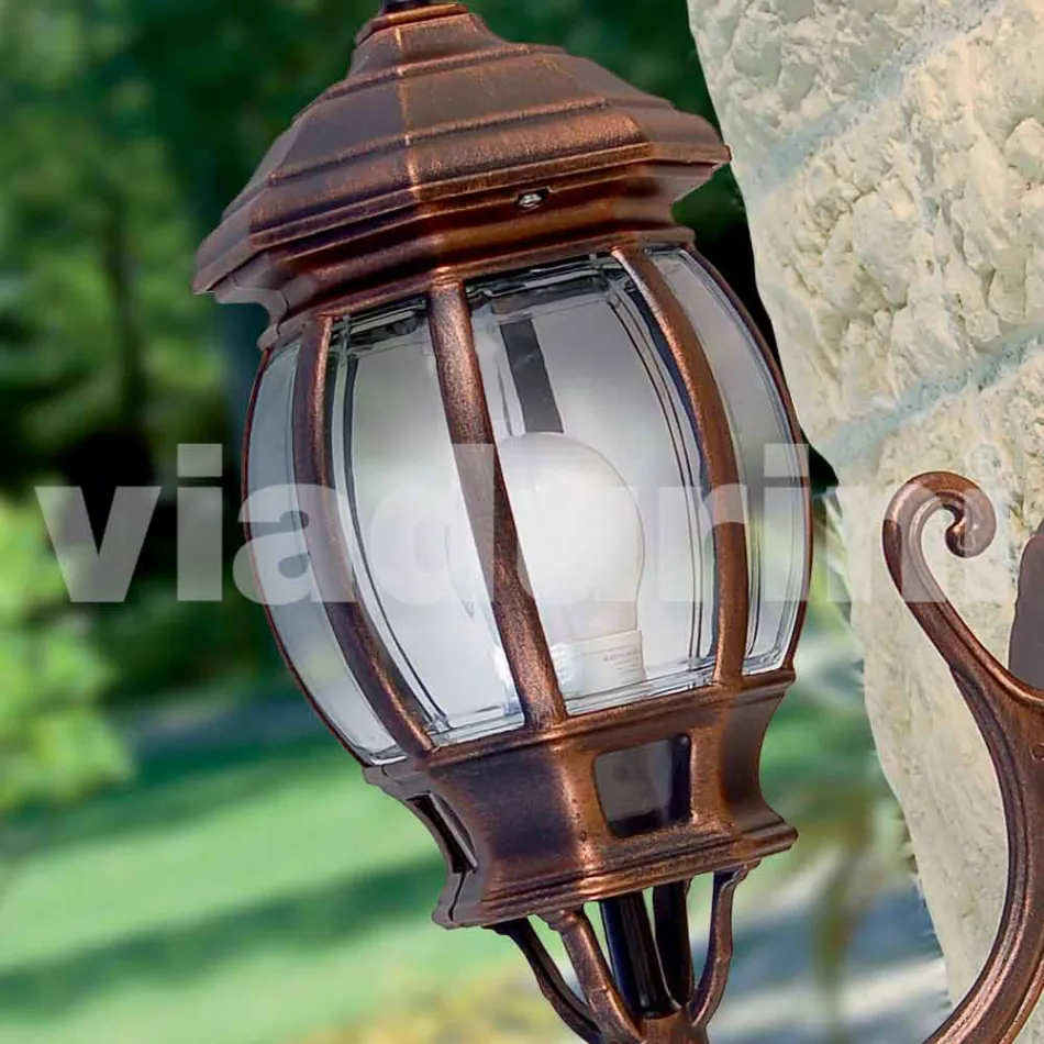 Wandlamp voor buiten in aluminium geproduceerd in Italië, Anika Viadurini