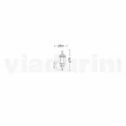 Wandlamp voor buiten in aluminium geproduceerd in Italië, Anika Viadurini