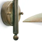 Vintage messing en helder glazen buitenwandlamp - Draak Viadurini