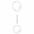 Moderne ronde wandlamp in polyethyleen Made in Italy - Slide Giotto Viadurini