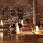 Witte Led Tafellamp Lichtgevende Kaars Design by Slide - Flame Viadurini