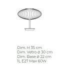 Ambachtelijke tafellamp in handgeblazen glas in Venetië - Dafne Viadurini