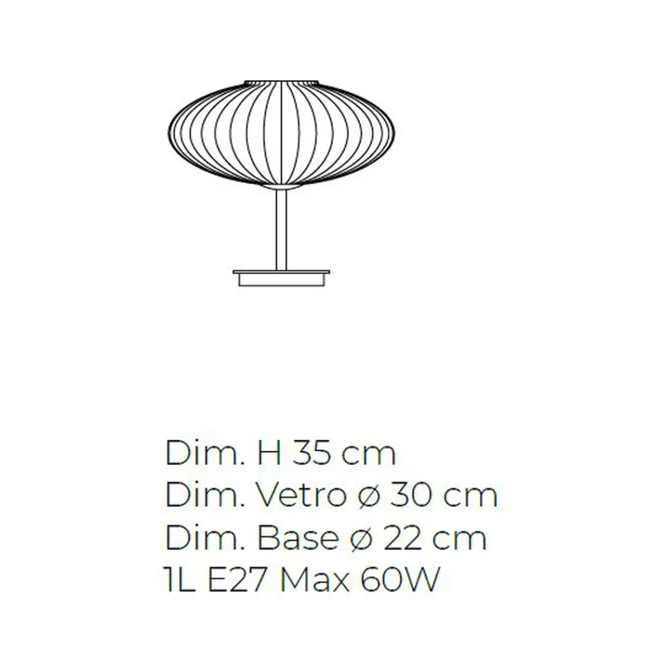 Ambachtelijke tafellamp in handgeblazen glas in Venetië - Dafne Viadurini