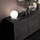 Artisan tafellamp van geblazen wit Venetiaans glas - Snow Viadurini