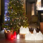 Witte of rode lichtgevende kaars tafellamp Design by Slide - Fiammetta Viadurini