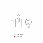 Witte of rode lichtgevende kaars tafellamp Design by Slide - Fiammetta Viadurini