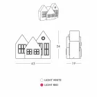 Tafellamp Casette Led Wit of Rood Design Slide Made in Italy - Kolme Viadurini