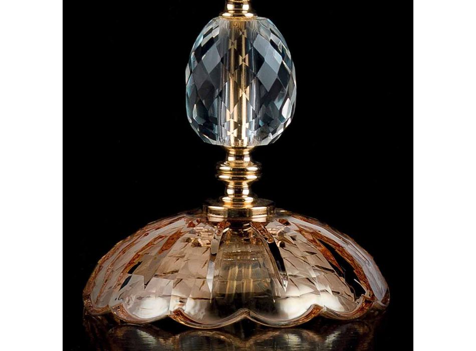 Traditionele tafellamp in kristal en glas Fijn, made in Italy Viadurini