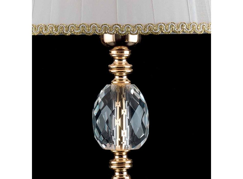 Traditionele tafellamp in kristal en glas Fijn, made in Italy Viadurini