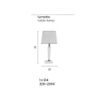 Klassieke Italiaanse handgemaakte glazen tafellamp en kap - Maleisië Viadurini