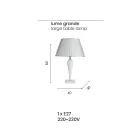 Klassieke Italiaanse handgemaakte glazen tafellamp en lampenkap - Rapallo Viadurini