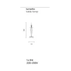 Klassieke tafellamp van handgemaakt Italiaans glas en goudkleurig metaal - Oliver Viadurini