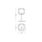 Tafellamp met glanzende metalen structuur Made in Italy - Donatina Viadurini