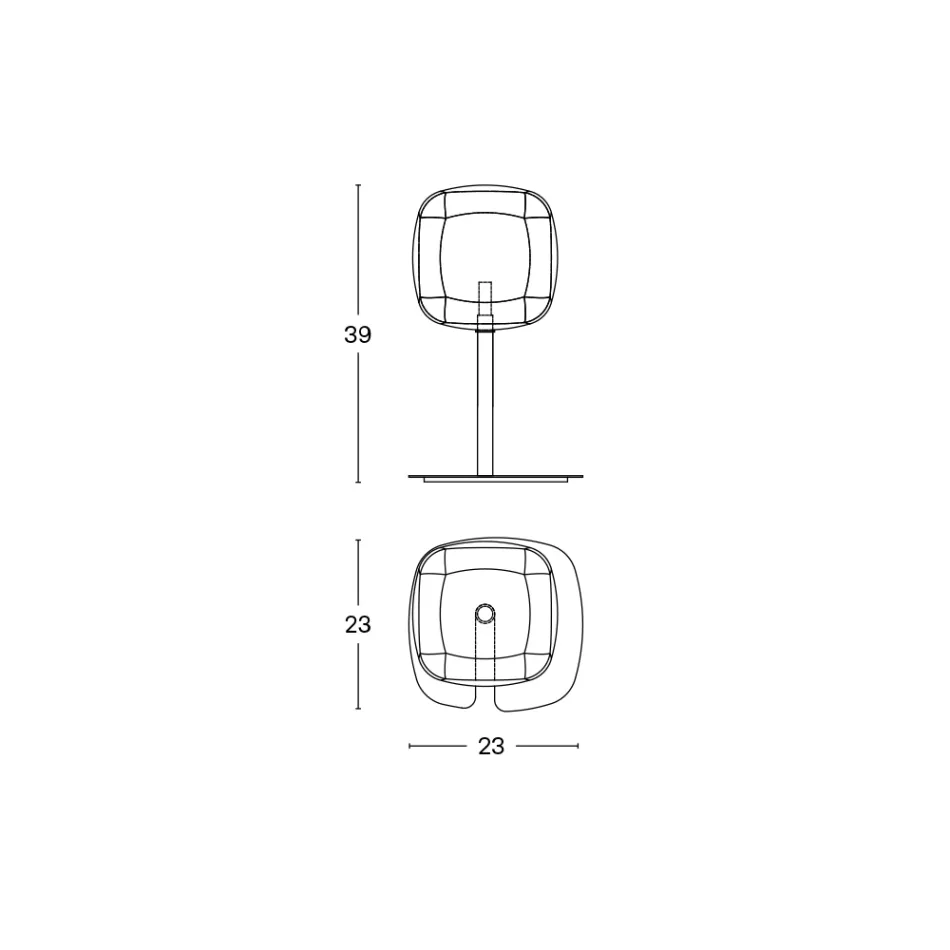 Tafellamp met glanzende metalen structuur Made in Italy - Donatina Viadurini