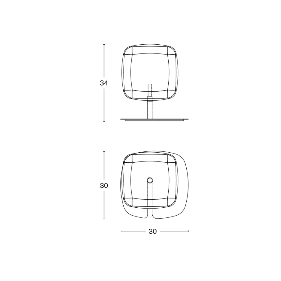 Tafellamp met glanzende metalen structuur Made in Italy - Donatina Viadurini
