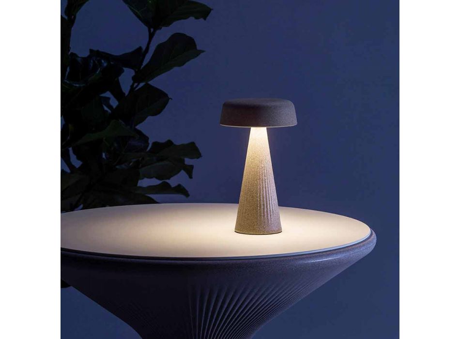 Tafellamp met structuur in polyethyleen Made in Italy - Desmond Viadurini