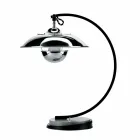 Tafellamp met structuur in eikenhout en metaal Made in Italy - Lumetto Viadurini