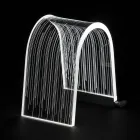 Transparante acrylkristallen tafellamp met gegraveerde decoratie - Bertella Viadurini