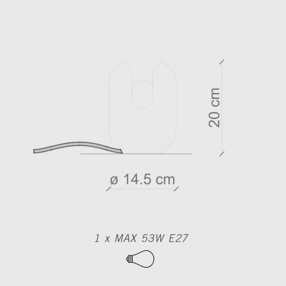 Tafellamp met moderne stijl in keramiek Made in Italy - Batucada Viadurini