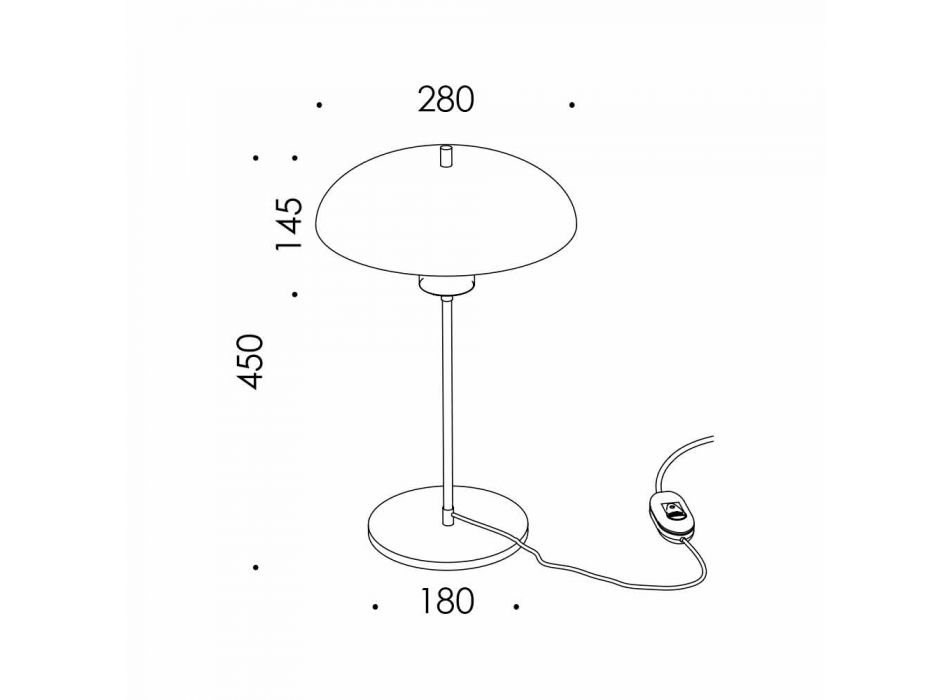 Artisanale design tafellamp in ijzer en aluminium Made in Italy - Marghe