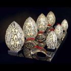 Design tafellamp in kristal en staal gevormd Egg Egg Viadurini