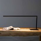 Design tafellamp in mat zwart geverfd ijzer Made in Italy - Linea Viadurini