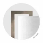 Design tafellamp in metaal en wit linnen Made in Italy - Bali Viadurini